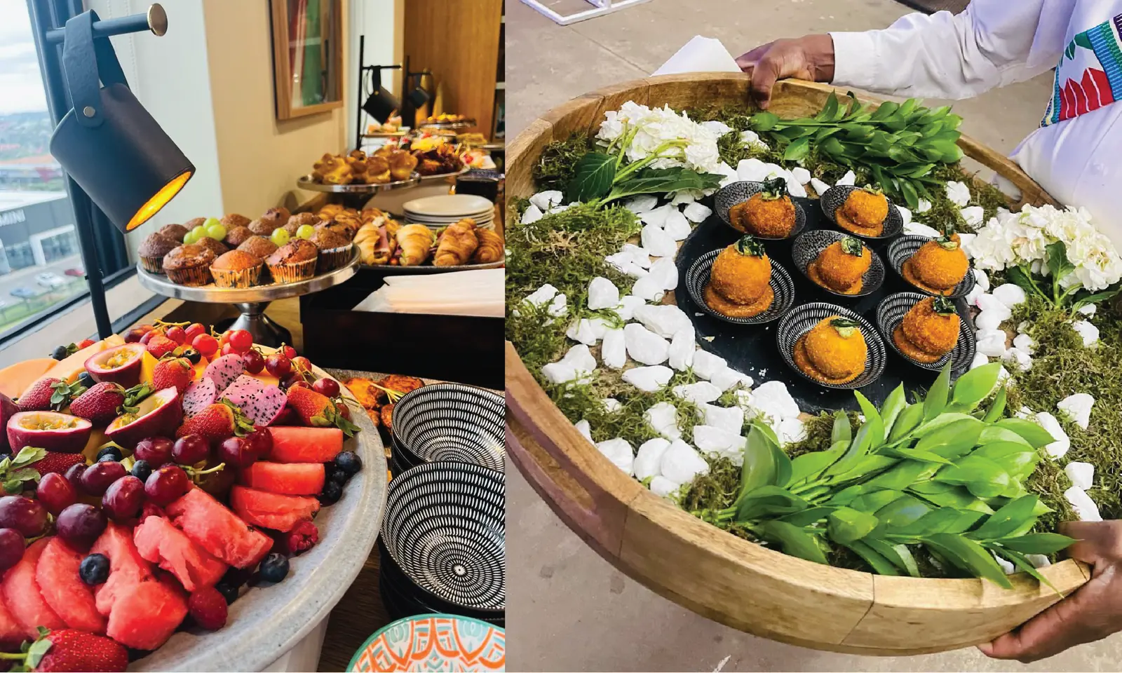 Catering set-up for a Better Measure event
